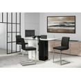 thumbnail image 1 of Topline Home Furnishings 5pc Black & White Glass Top Dining Set, 1 of 3
