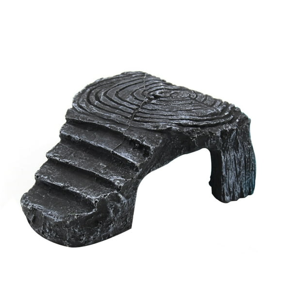 Billuyoard Resina Tortuga Anfibios Tortuga Tomar el sol Reptil Plataforma Tanque Acuático Agua Roca Escalera Tomar el sol Subir a la isla Decoración del hábitat del terrario