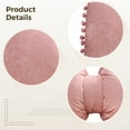 thumbnail image 3 of Bow Pillow Covers Set of 2, Pink Throw Pillow Cases with Decorative Ball Edges, Plush Material, 19.7 x 13.8 in for Home Office Decor, 3 of 5