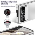 thumbnail image 4 of for Google Pixel Fold Case with Hinge Protection, Pixel Fold Case Built in Screen Protector Kickstand Slim Plating Hard PC Back Cover Scratch-Resistant Phone Case for Pixel Fold 2023 - Silver, 4 of 7