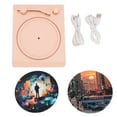 thumbnail image 2 of Tocadiscos Tocadiscos Vintage, Pequeño Altavoz Con Luces Atmosféricas Coloridas, Perilla De Ajuste De Volumen, Para Entretenimiento, Decoración Del Hogar, 2 of 7