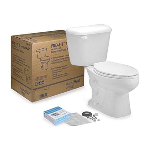Transolid TB-1440-01 Round Vitreous China Toilet Bowl in White