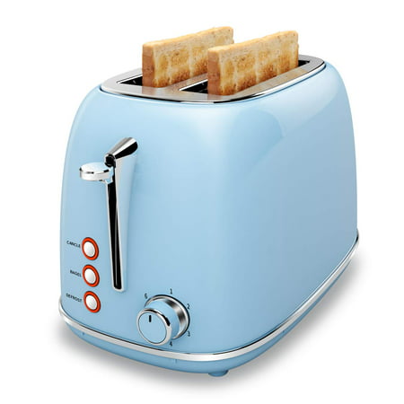 2 Slice Toaster with Bagel, Cancel, Defrost Function and 6 Bread Shade Settings Bread Toaster, Extra Wide Slot and Removable Crumb Tray Stainless Steel