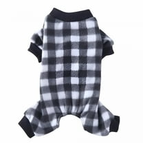TELOLY Pet Soft Pajamas Flannel Plaid Pjs for Small Medium Dogs, Puppy Warm Costume Clothes