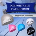 thumbnail image 2 of Mantenga el buceo al aire libre elástico natación gorra interior gorras de interior Tamaño libre Piscina Sombrero Cubierta de cabeza Color Sólido Color Deportivo Blanco Inevent OD002580-01B, 2 of 6