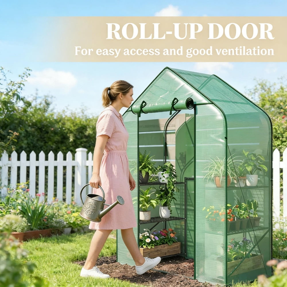 Garden Bed with Mini Greenhouse