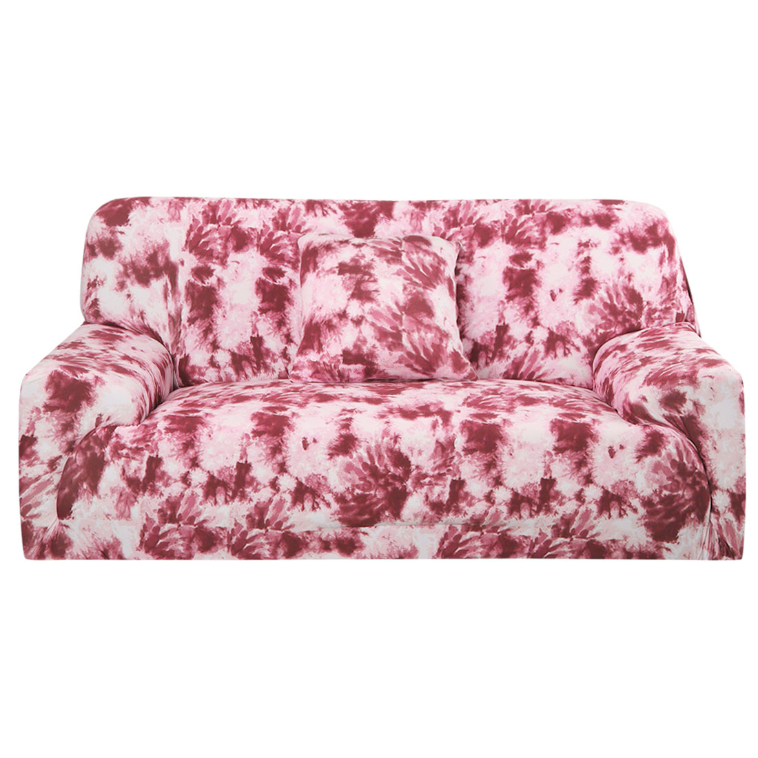 Floral Elastic Sofa Covers Slipcovers Protector Red Sofa4seater