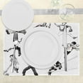 thumbnail image 3 of Ambesonne Sketch Place Mats Set of 4, Various Sports Athletes, Standard Size, Black White, 3 of 6