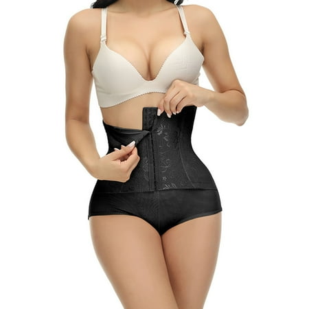 

ZHIYU Women Solid Buckle Pants Shaping Button High Waist Underwear Shapewear