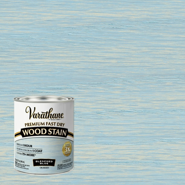 Bleached Blue, Varathane Premium Fast Dry Wood Stain297425, Quart, 2