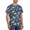 thumbnail image 2 of Bixox Men's Dinosaur Printed Short Sleeve Skinny Athletic T-Shirt, 2 of 6