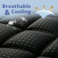 thumbnail image 4 of Twin XL Mattress Pad Quilted Fitted Mattress Protector Cooling Pillow Top Mattress Cover Breathable Fluffy Soft Mattress Topper with 8-21" Deep Pocket, Black, 4 of 7