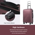 thumbnail image 4 of Travelhouse 3 Piece Hardshell Luggage Set Hardside Lightweight Suitcase with TSA Lock Spinner Wheels 20in24in28in.(Red), 4 of 8