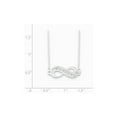thumbnail image 2 of Sterling Silver Cubic Zirconia Infinity Necklace - 16.5 Inch - Measures 24mm Wide, 2 of 2