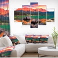 thumbnail image 1 of Colorful Eibsee Lake Sunset - Landscape Photo Canvas Art Print, 1 of 3