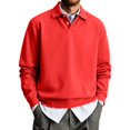 thumbnail image 2 of EANJE Polo Shirts for Men Long Sleeve Button Down Golf Shirt Fashion Casual Solid Color Collared T Shirts Tops Army Green 2XL, 2 of 8