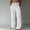 White, variant on Mens Pants Men's Cotton And Linen Elastic Waist Blended Breathable Comfortable Soft Beach Casual Trousers Full Length Pants Christmas Pants Men Maternity Sweatpants