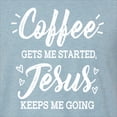 thumbnail image 5 of Wild Bobby Coffee Gets Me Started Jesus Keeps Me Going Inspirational/Christian Men Premium Tri Blend Tee, Denim, XX-Large, 5 of 5