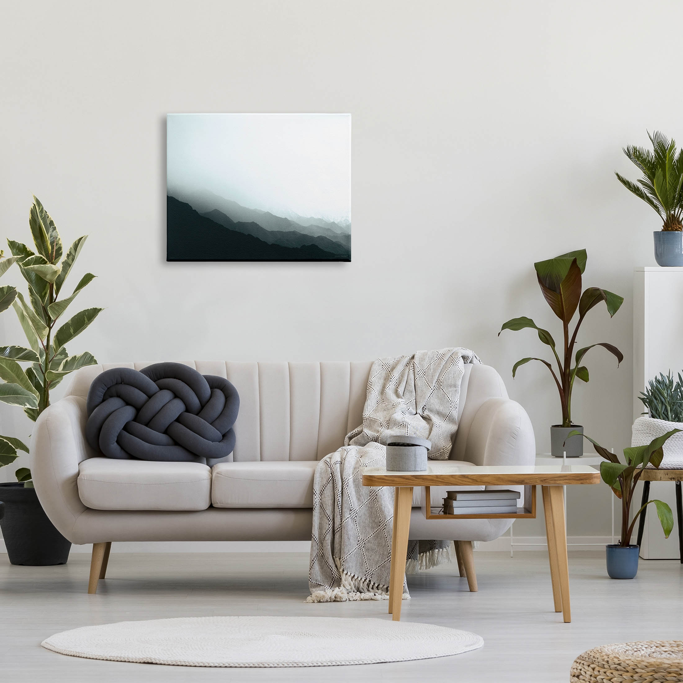 Stupell Industries Misty Mountain Range Slopes Landscape Photograph Gallery Wrapped Canvas Print Wall Art, Design by Laura Marshall