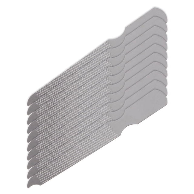 SNNROO 10pcs Dual Sided Stainless Steel Metal Nail Art File Manicure Pedicure Tool