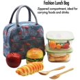 thumbnail image 2 of Bolsa de almuerzo aislada para mujeres y hombres, bolsa de almuerzo reutilizable, organizador de fiambrera con bolsillo frontal para trabajo, viajes, picnic (lindo flamenco) Xemadio DLM247, 2 of 7