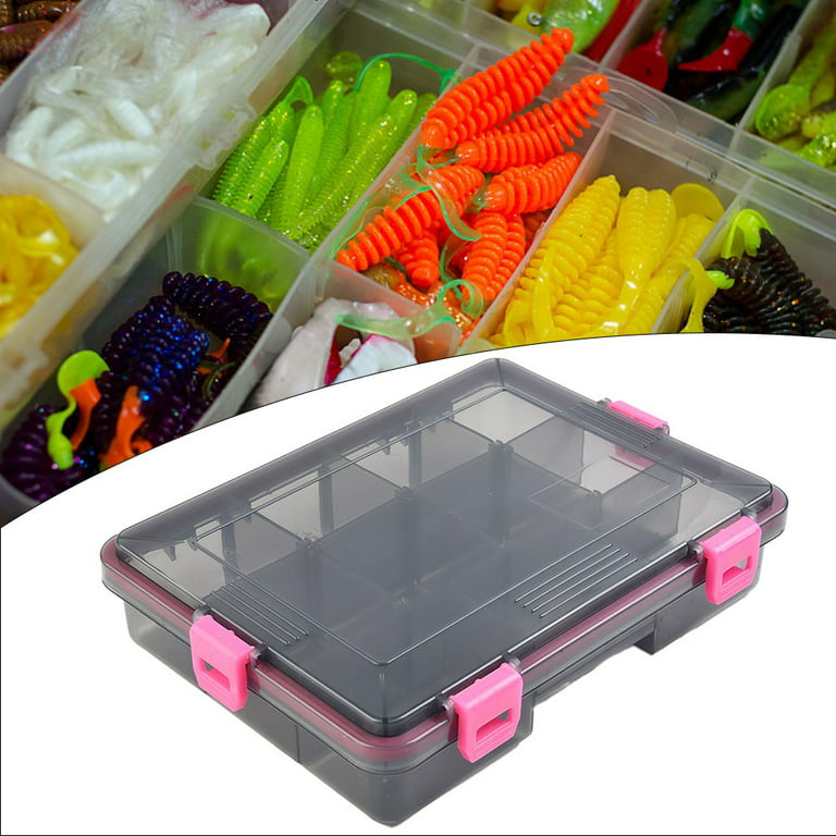 GYZEE 1Pc Waterproof Fishing Tackle Box Large Capacity Bait Hook Accessory  Storage Box(pink)