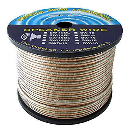 DNF 10 Gauge 100% Copper/OFC 2 Line Speaker Wire (50 Feet (Best Gauge Wire For Vaping)