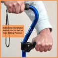 thumbnail image 3 of Bastón VIVA CARE con 4 puntas y mango extra: ajustable para mayor equilibrio y estabilidad en adultos, personas mayores y personas con lesiones. [Azul], 3 of 5