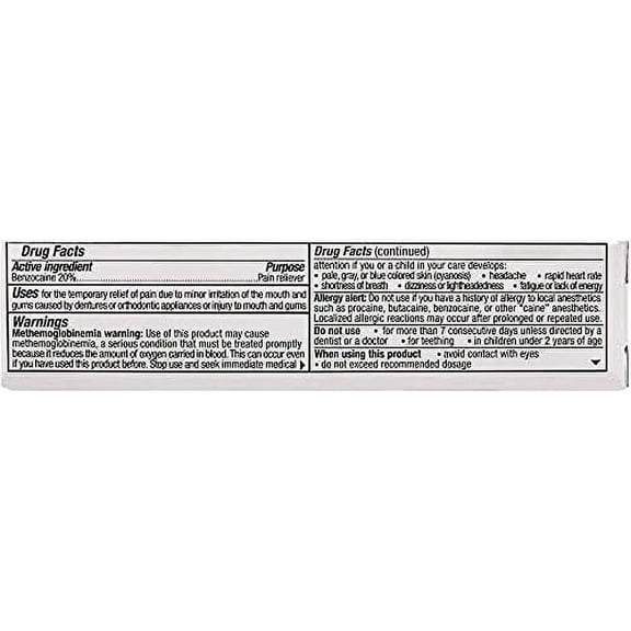 Benzodent Denture Cream .25 Oz, Pack of 12