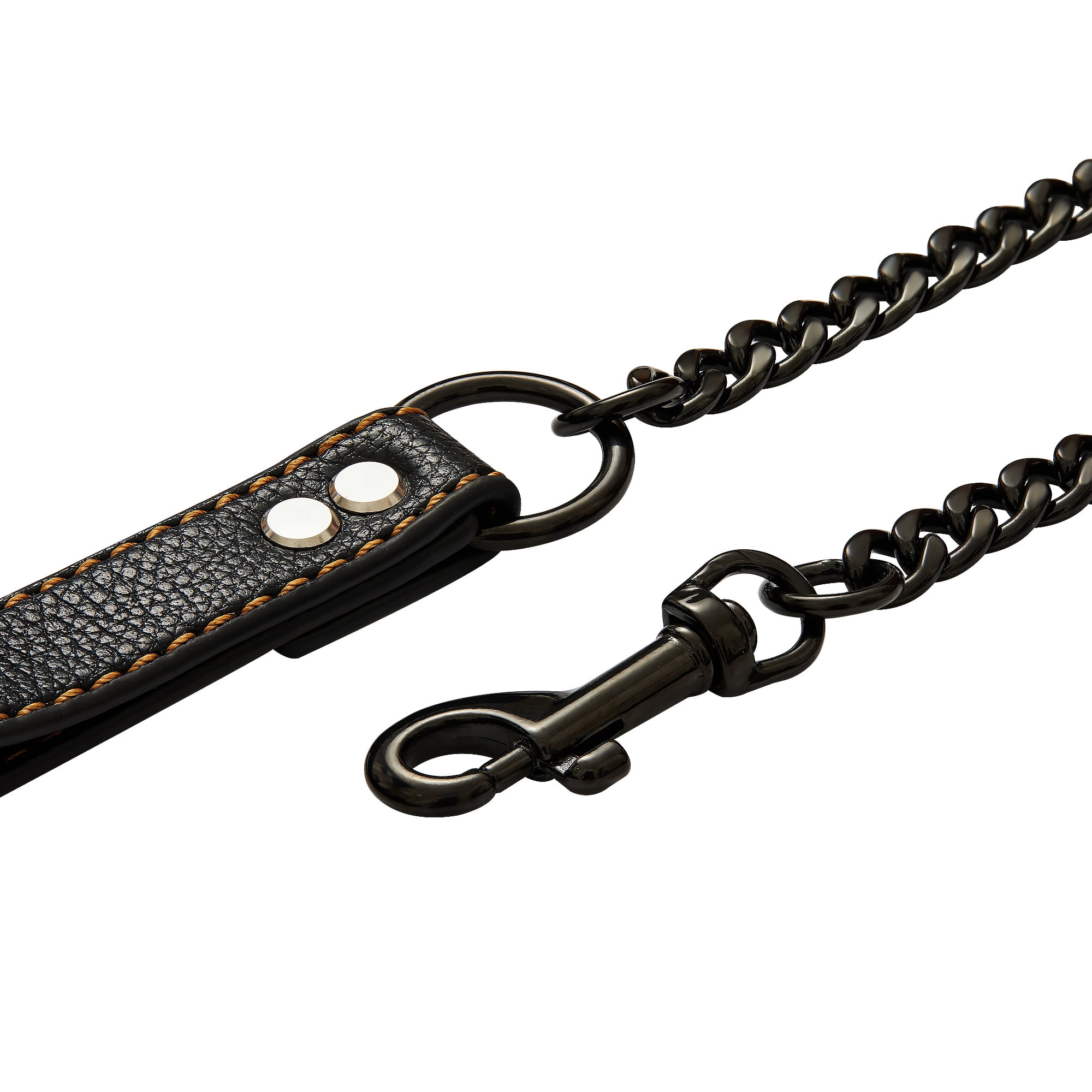 W/W Lifetime 3ft Strong Chew-Proof Metal Steel Black Training Walking Dog Leash Pet Door