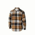 thumbnail image 3 of Wutalume Men's Flannel Shirts Long Sleeve Lightweight Plaid Shirt, Casual Button Down Shirts for Men, Retro Style with Soft Finish, Ideal for Office and Casual Outings,Beige L, 3 of 4