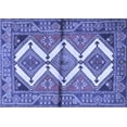 thumbnail image 1 of Ahgly Company Machine Washable Indoor Rectangle Persian Blue Traditional Area Rugs, 2' x 5', 1 of 4
