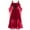 Red, variant on asdoklhq Plus Size Dresses for Women,Women Plus Size SolidCold Shoulder Butterfly Sleeve Lace Up Halloween Dress