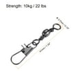 thumbnail image 2 of Uxcell 10kg 22LBS Stainless Steel Fishing Barrel Swivel Snap, Black 50 Pack, 2 of 4
