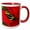 Red/White, variant on 3drose, Amazon Basin, Three-stripe Dart Frog - Na02 Bja0026 - Jaynes Gallery, 11oz Two-tone Red Mug