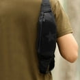 thumbnail image 4 of Advancent Riñonera de bolsillo grande para exteriores, bolso con cremallera, cartera, pecho, impermeable, riñonera para hombres y mujeres, suministros Mochilas de mochilero Negro Advancent OD022577-01, 4 of 6
