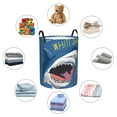 thumbnail image 3 of Lsque Great White Shark pattern Laundry Hamper Basket, Tall Woven Rope Hamper Basket for Clothes, Lightweight Storage Basket, Collapsible Waterproof-Small, 3 of 8