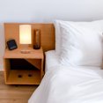 thumbnail image 5 of KUNJOULAM Modern Bedside Nightstand Lamp, Metal Base Lamp for Bedroom, Home with E26 Bulb, 5 of 6