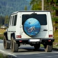 thumbnail image 2 of Yuyamidu Sea Turtle Tire Covers Blue Ocean Wheel Spare Tire Covers Waterproof Tire Protectors for SUV, Camper Travel, Truck, Trailer Universal Tough Tire Cover, 2 of 5