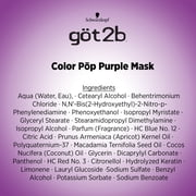 Got2b Color Pop Semi-Permanent Hair Color Mask, Purple, 5.1 oz
