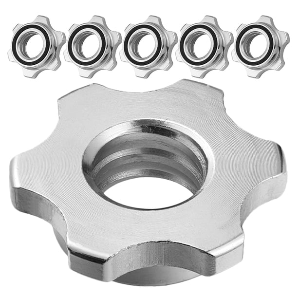 BRIGHTFUFU Tuerca autoblocante para barra, tuerca de seguridad para barra, tuerca de Collar de bloqueo de poste, 6 uds.