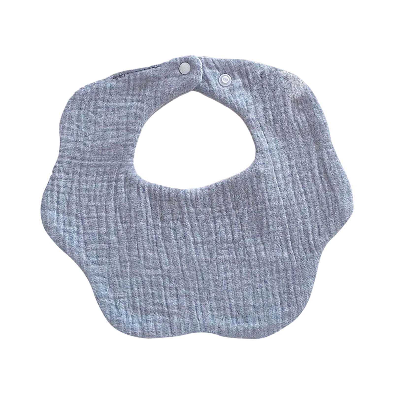 Gtoiithly Baby Bibs Petal Shape Soft Absorbent Infant Drool Bibs with Adjustable Snaps for Newborns 0-24 Months Sky Blue 0-1 Years