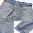 thumbnail image 5 of Men Women Rhinestone Wide Leg Jeans,Vintage Baggy Sparkly Bling Y2K Denim Pants, 5 of 6