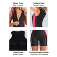 thumbnail image 2 of ANFERRY One Piece Athletic Bathing Suit Tummy Control Boyleg Swimsuit Color Block Zipper Modest Swimwear, 2 of 9