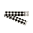 thumbnail image 6 of Achim Buffalo Check Indoor Polyester/Cotton Light Filtering Checkered Door Curtain Panel, Black/White, 54-in W x 72-in L, 6 of 8