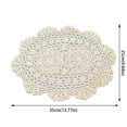 thumbnail image 3 of Lssam Oval Crochet Doilies, Lace Placemats for Dining Table, Farmhouse Table Runners, Elegant Centerpiece for Dressers and End Tables, 3 of 9