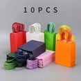 thumbnail image 2 of Paquete de bolsas de regalo, paquete de papel de mano de Color caramelo, decoración de fiesta de boda, vacaciones, embalaje de regalo, bolsa de compras de papel Kraft, 10 piezas, 2 of 4