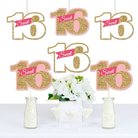 Sweet 16 - Decorations DIY 16th Birthday Party Essentials - Set of