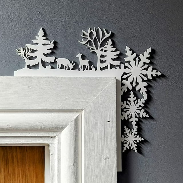 Nativity Scene Door Frame Decorative Ornament | Religious Christmas Home Decor | Intricate Holiday Wall Hanging Display