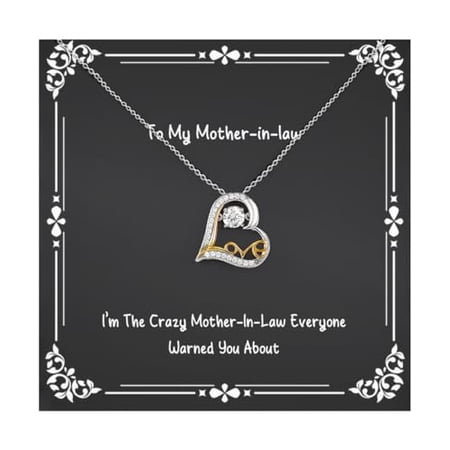 Epic Mother-in-law Gifts, I'm The Crazy Mother-In-Law, Appreciation Love Dancing Necklace For Mom, Jewelry From Son Daughter, Appreciation gifts for motherinlaw, Thank you gifts for motherinlaw,